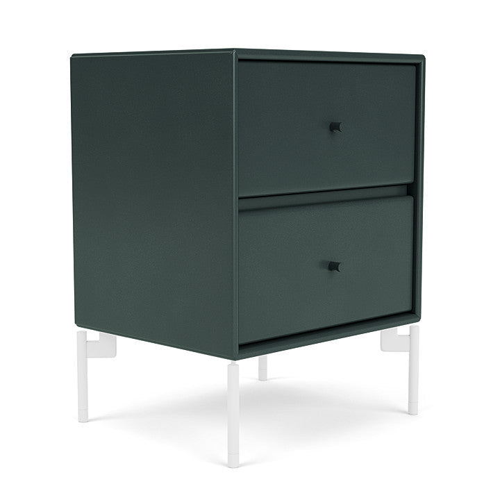 Montana Operation Drawer Table With Ben, Black Jade/Snow White