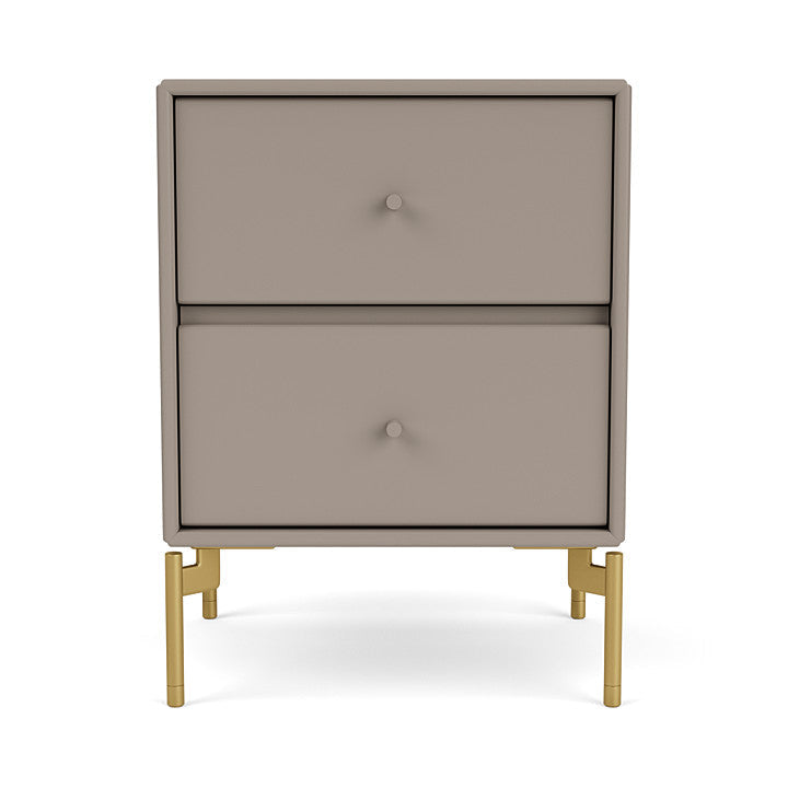 Montana Operation Drawer Table With Ben, Truffle Grey/Brass