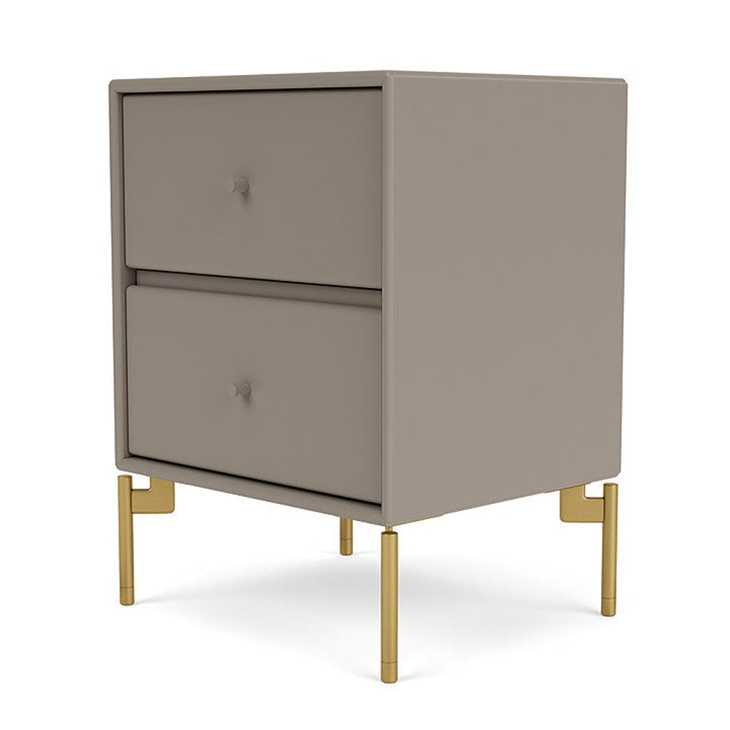 Montana Operation Drawer Table With Ben, Truffle Grey/Brass