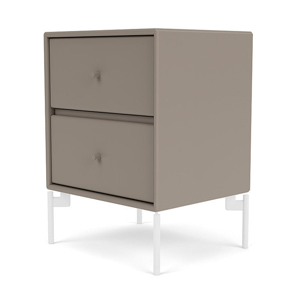 Montana Operation Drawer Table With Ben, Truffle Grey/Snow White
