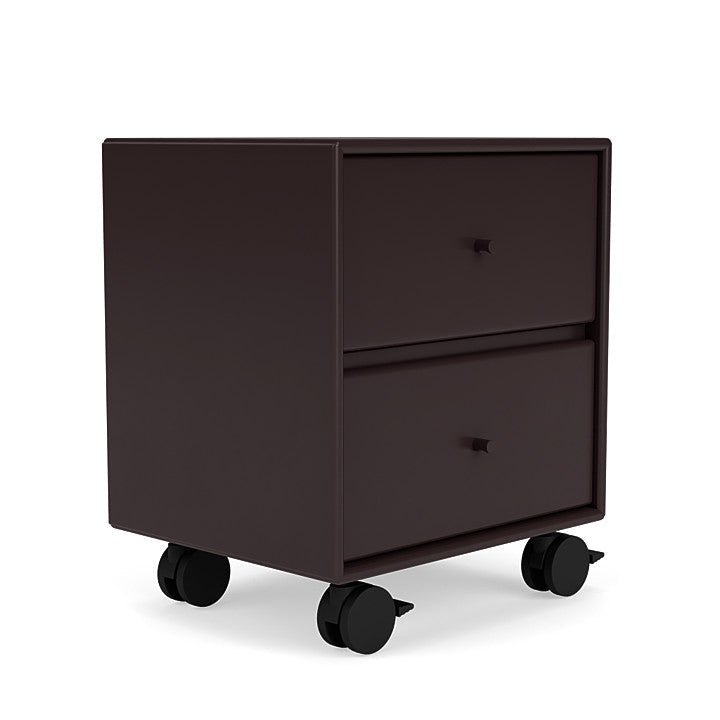 Montana Operation Drawing Table With Wheels, Balsamic Brown