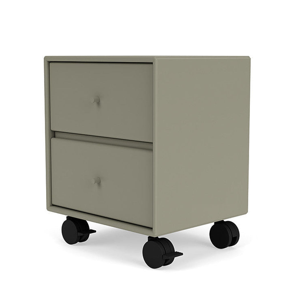 Montana Operation Drawer Table With Wheels, Fennel Green