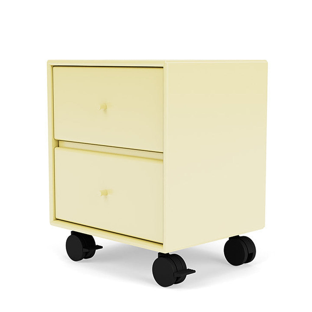 Montana Operation Drawer Table With Wheels, Chamomill Yellow
