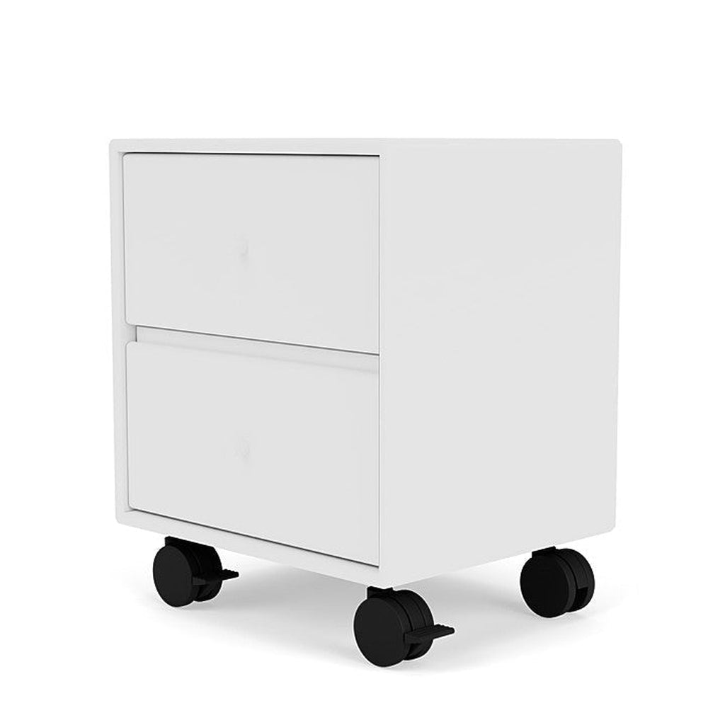 Montana Operation Drawer Table With Wheels, New White