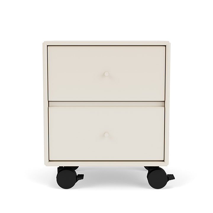 Montana Operation Drawer Table With Wheels, Oat