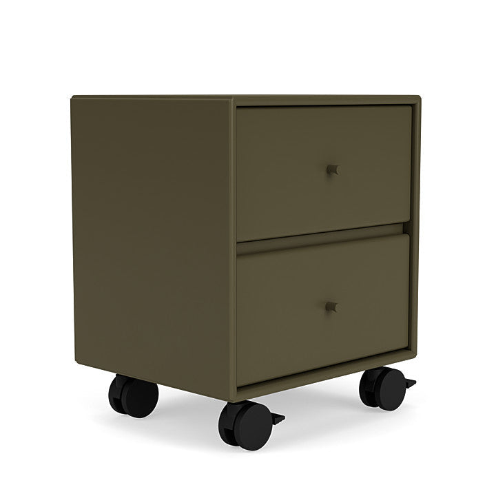 Montana Operation Drawing Table With Wheels, Oregano Green