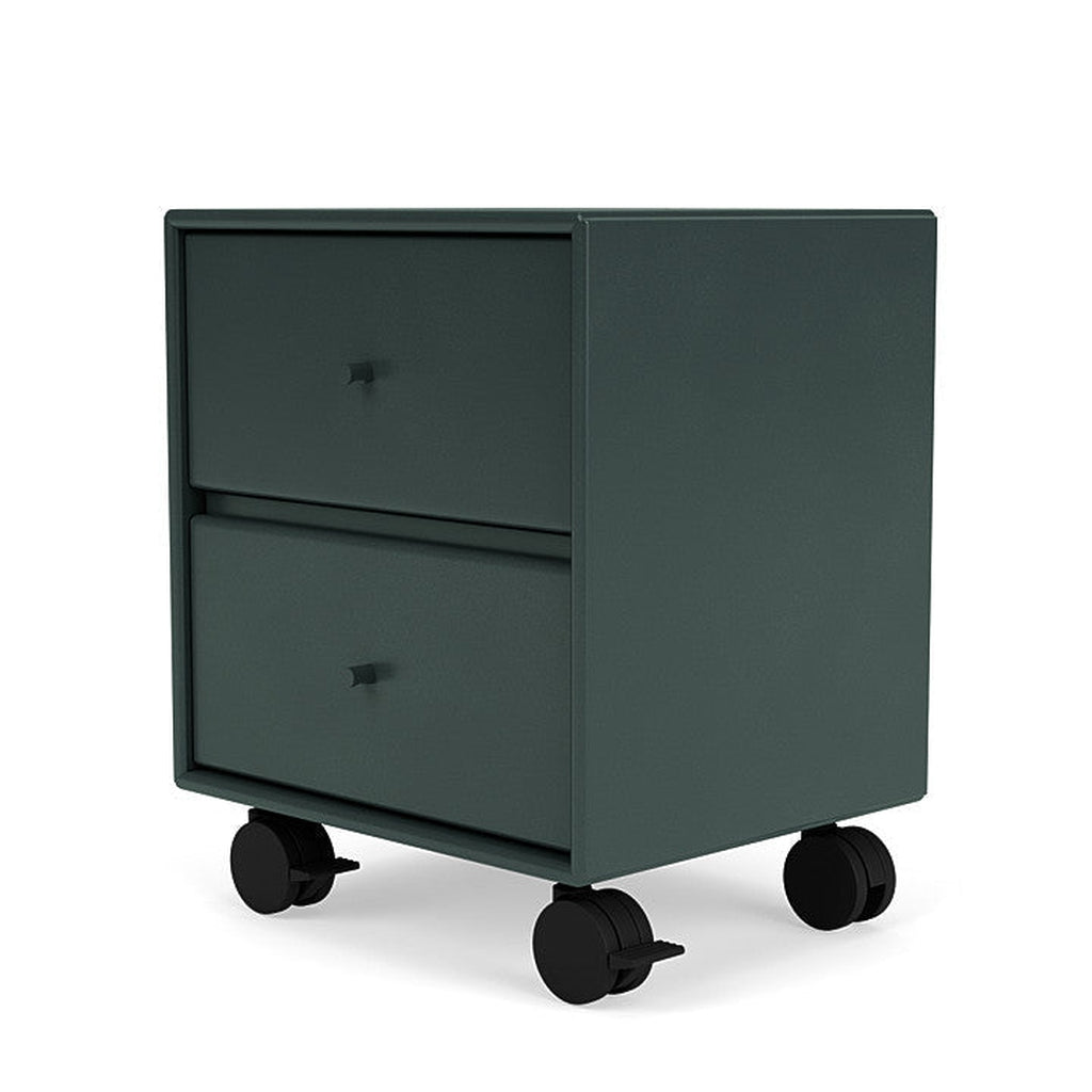 Montana Operation Drawing Table With Wheels, Black Jade