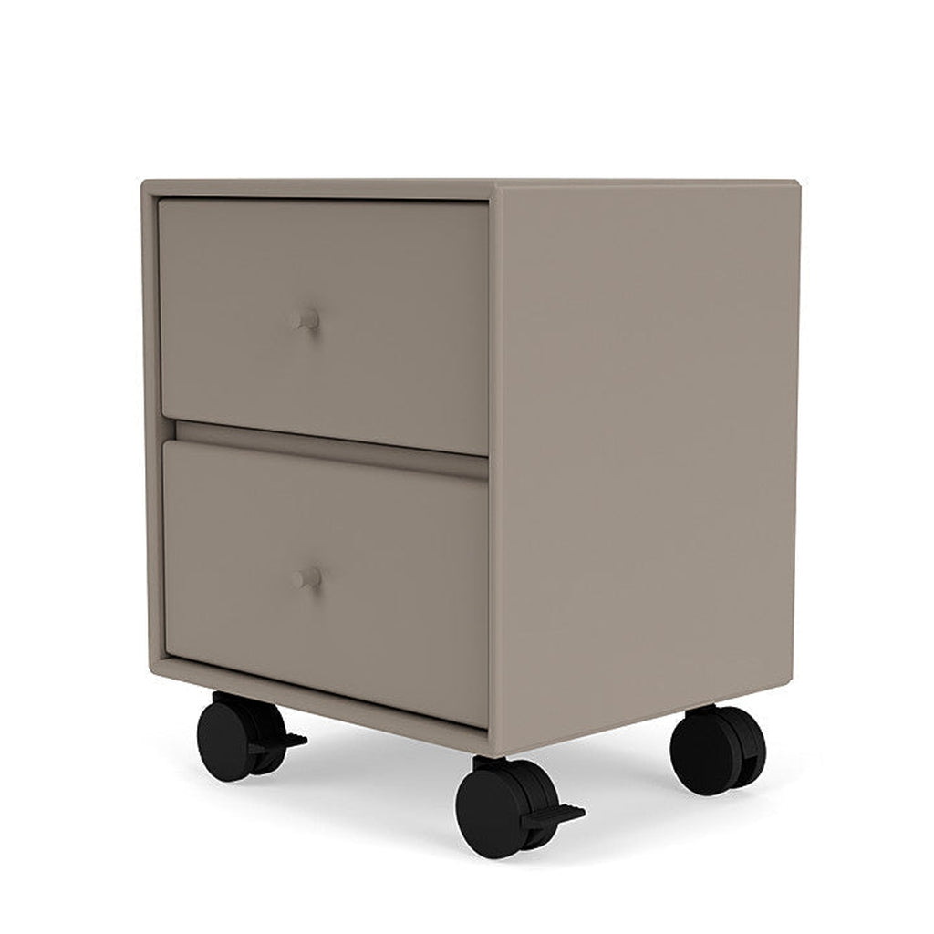 Montana Operation Drawer Table With Wheels, Truffle Grey
