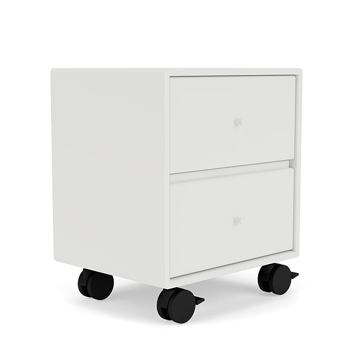 Montana Operation Drawer Table With Wheels, White