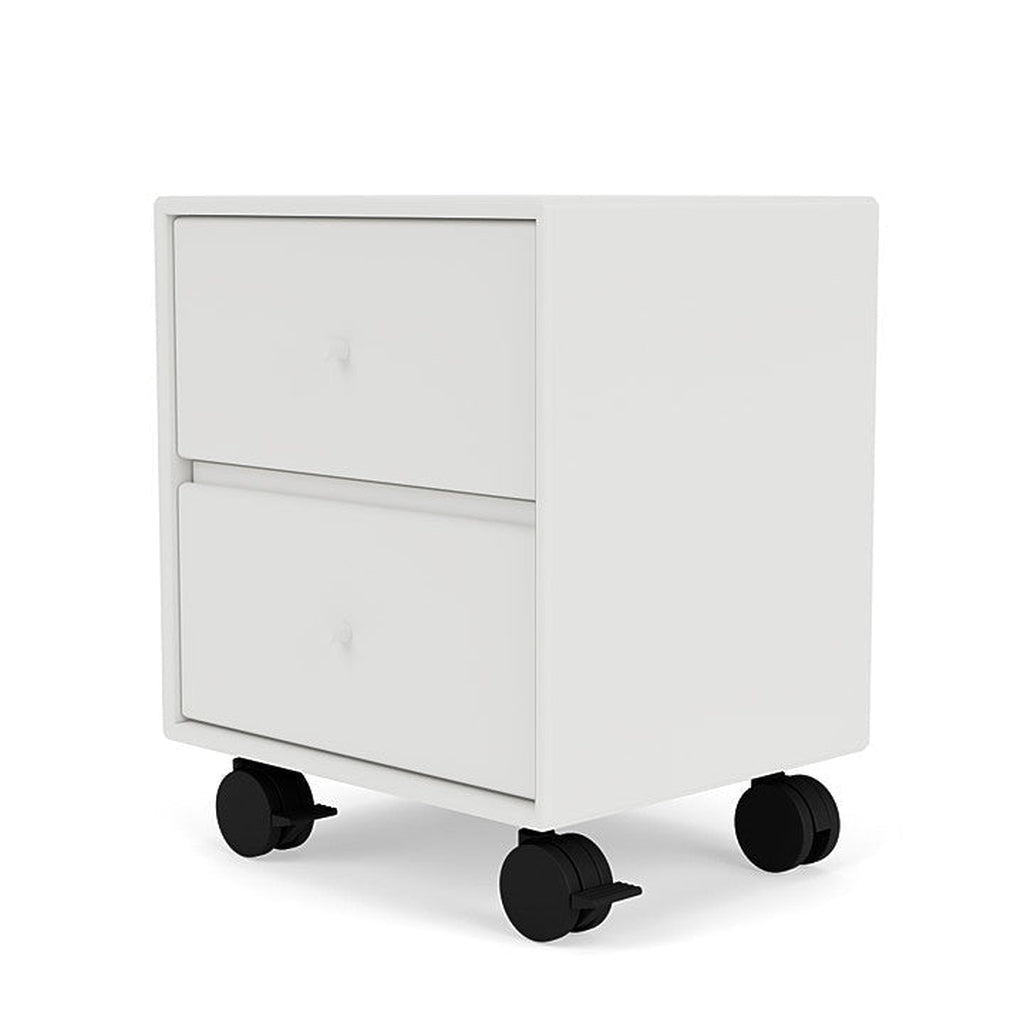 Montana Operation Drawer Table With Wheels, White