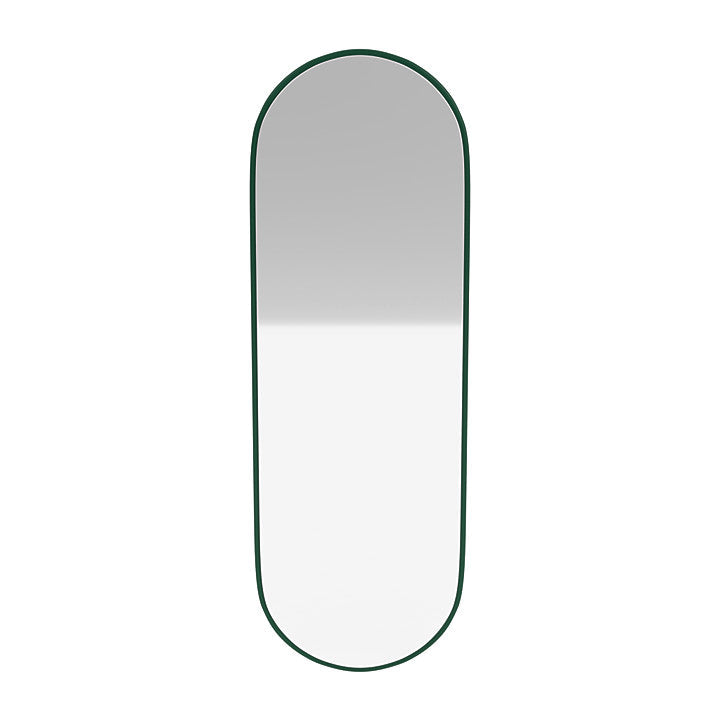 Montana figur oval spegel med upphängningsfästen, tallgrön