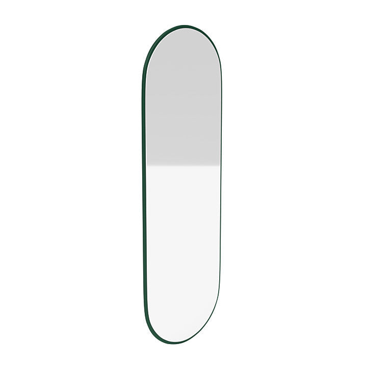 Montana figur oval spegel med upphängningsfästen, tallgrön