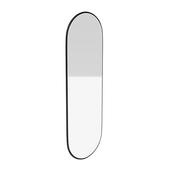 Montana figur oval spegel med upphängningsfästen, svart