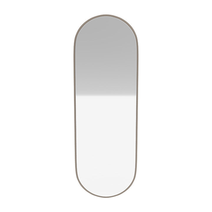 Montana figur oval spegel med upphängningsfästen, tryffelgrå