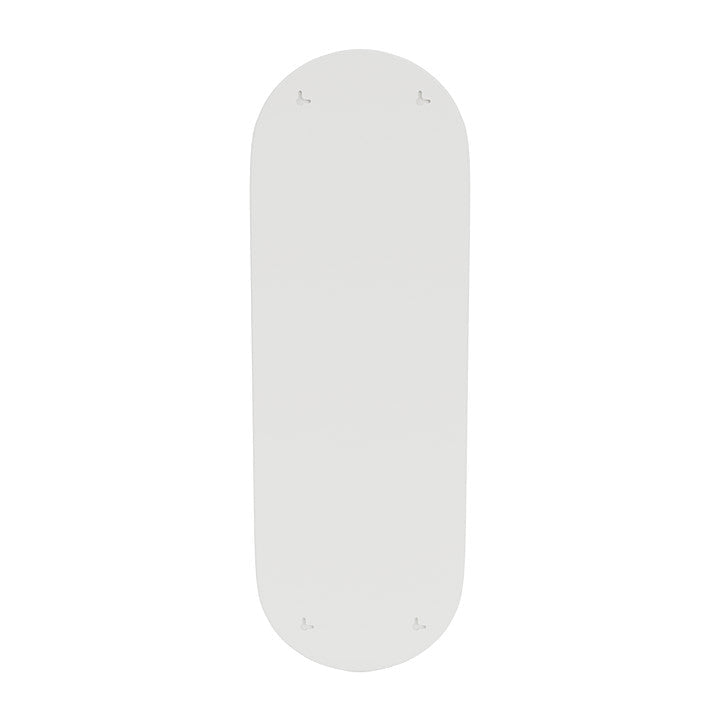 Montana figur oval spegel med upphängningsfästen, vit
