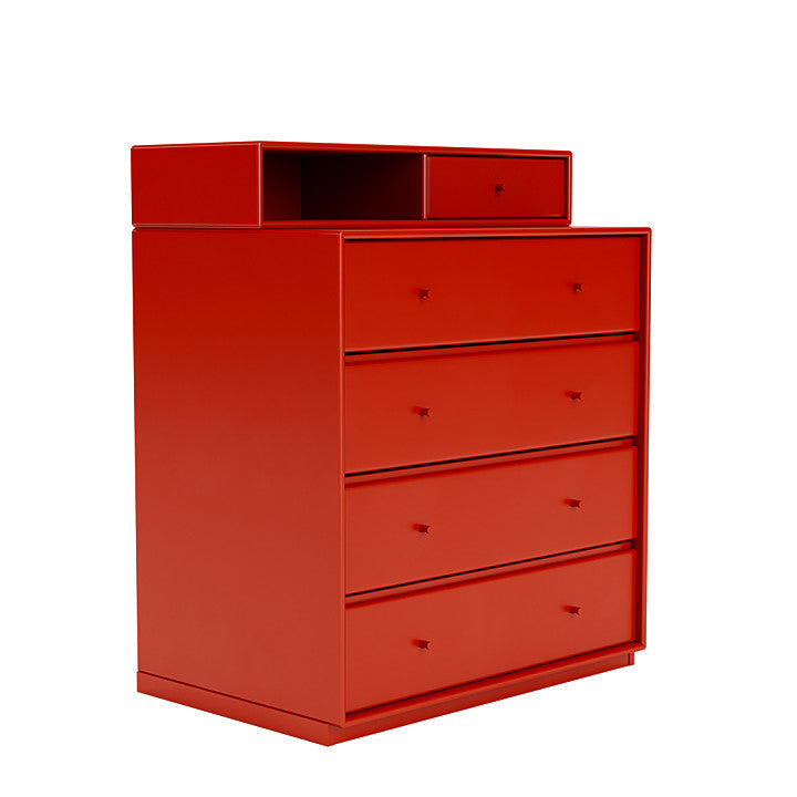 Montana Keep Bre of Drawers med 3 cm piedestal, Rose Red