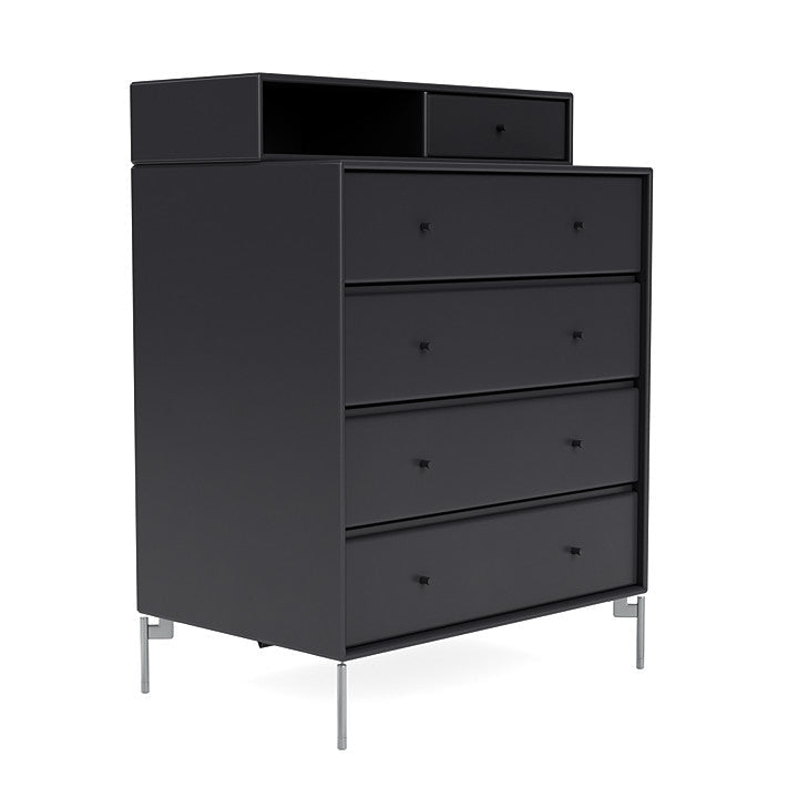 Montana Keep Bre of Drawers With Ben, Anthracite/Chrome Mat