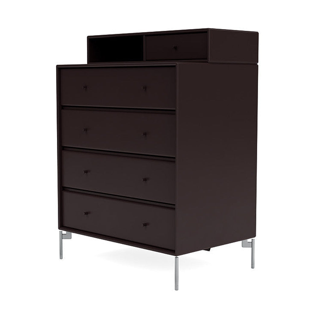 Montana Keep Bre of Drawers With Ben, Balsamic Brown/Chrome Mat