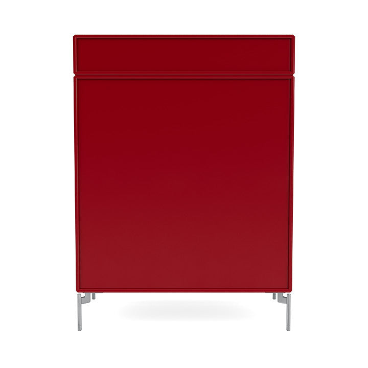Montana Keep Bre of Drawers With Ben, Beetroot Red/Chrome Mat