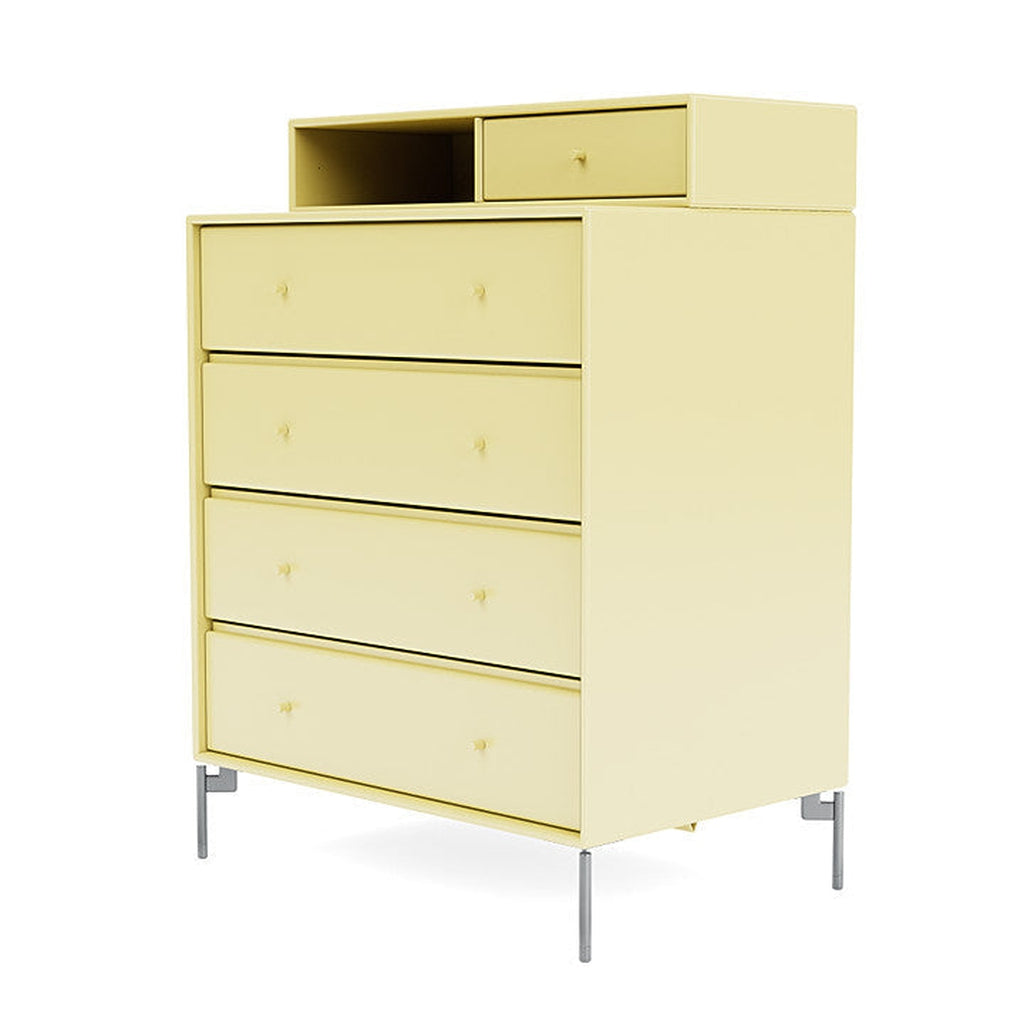 Montana Keep Bre of Drawers With Ben, Chamomile Yellow/Chrome Mat