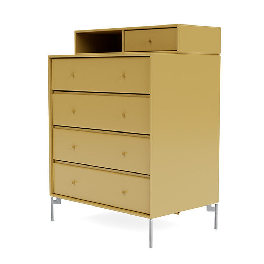 Montana Keep Bre of Drawers With Ben, Cumin Yellow/Chrome Mat