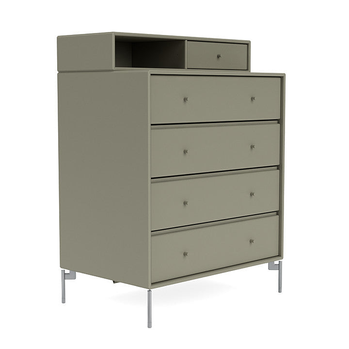 Montana Keep Bre of Drawers With Ben, Fennel Green/Chrome Mat