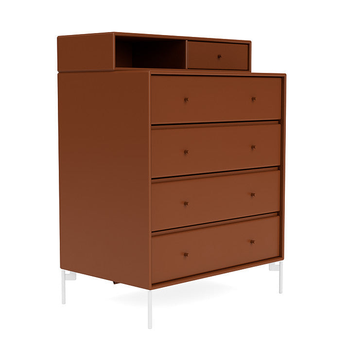 Montana Keep Bre of Drawers With Ben, Hazelnut Brown/Snow White