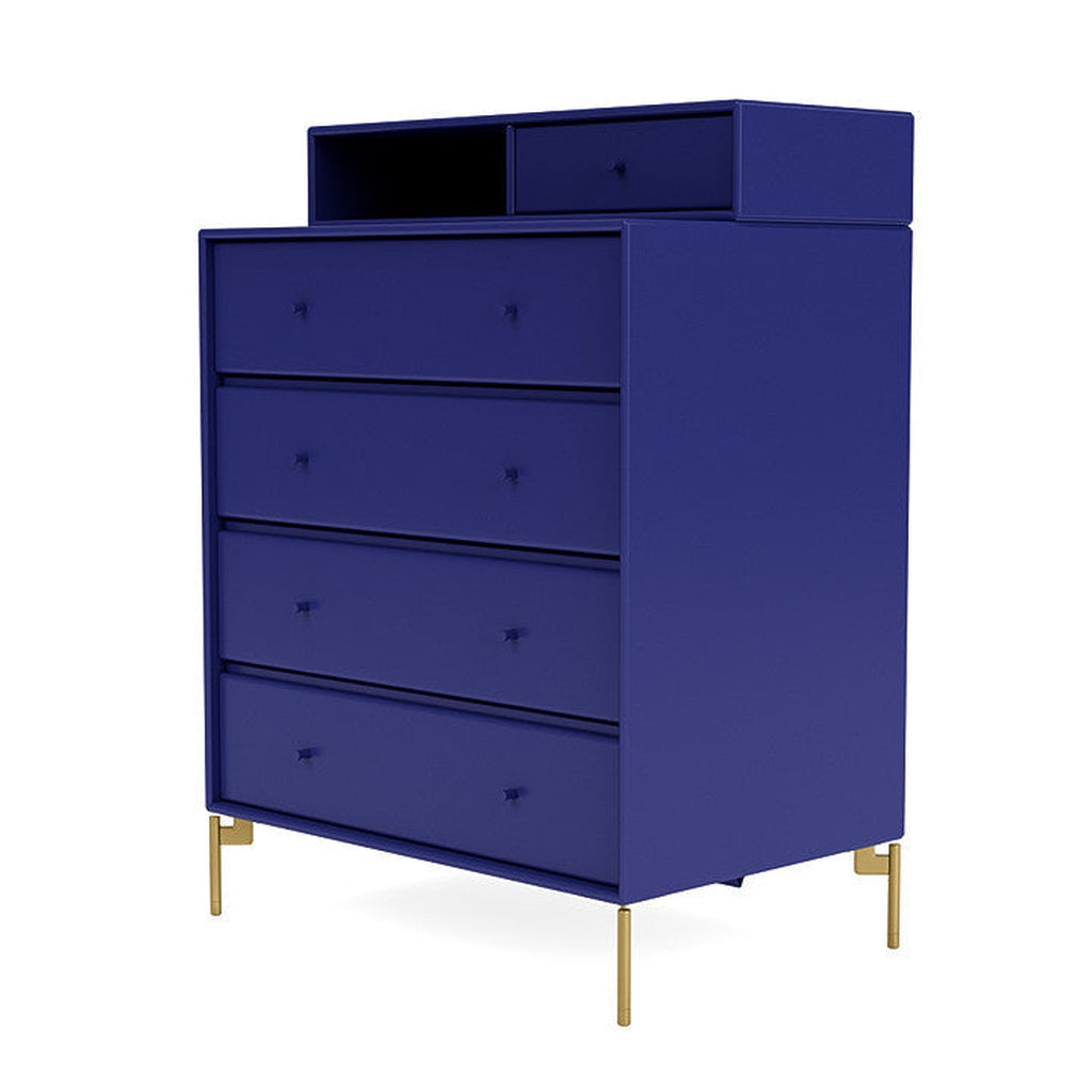 Montana Keep Bre of Drawers With Ben, Monarch Blue/Brass