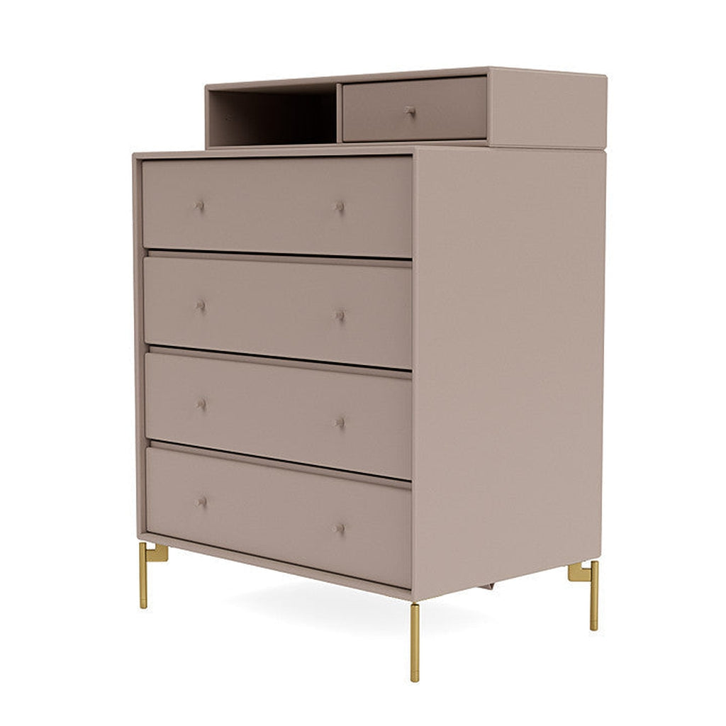 Montana Keep Bre of Drawers With Ben, Mushroom Brown/Brass