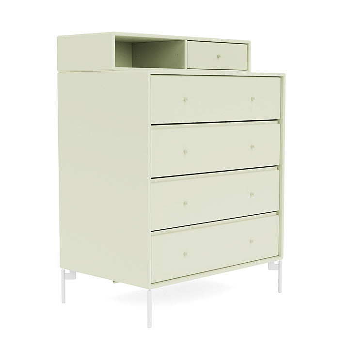 Montana Keep Bre of Drawers With Ben, Pomelo Green/Snow White