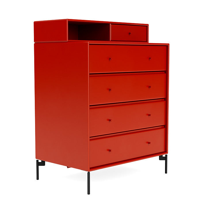 Montana Keep Bre of Drawers With Ben, Rose Red/Black