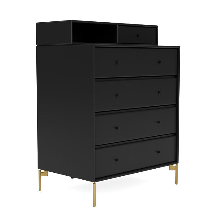 Montana Keep Bre of Drawers With Ben, Black/Brass