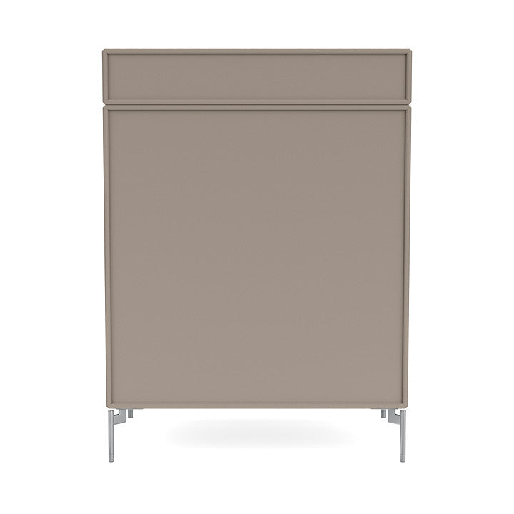 Montana Keep Bre of Drawers With Ben, Truffle Grey/Chrome Mat