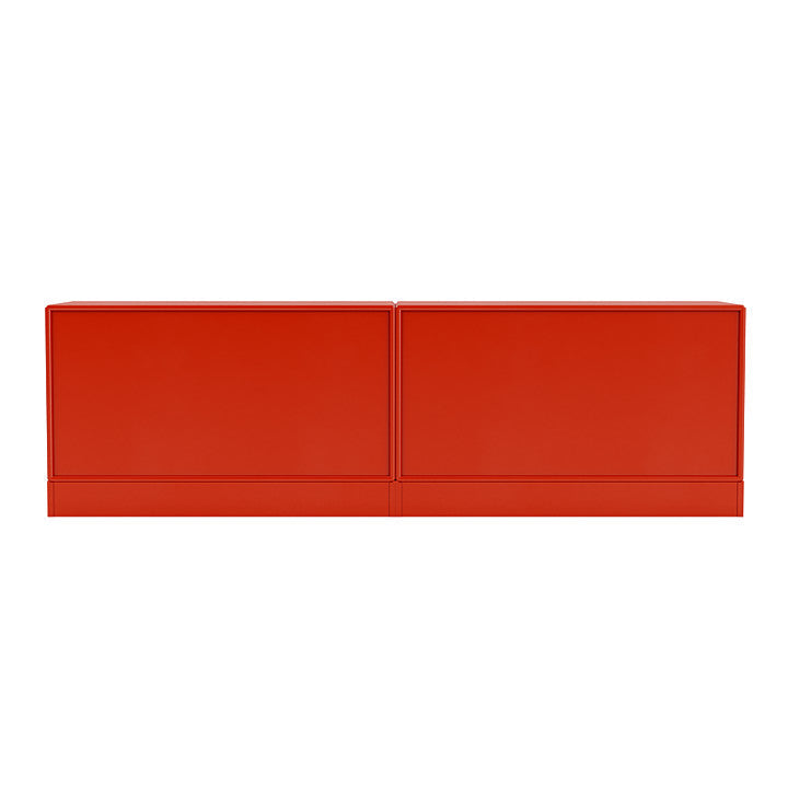 Montana Line avlång skänk med 7 cm piedestal, rosröd