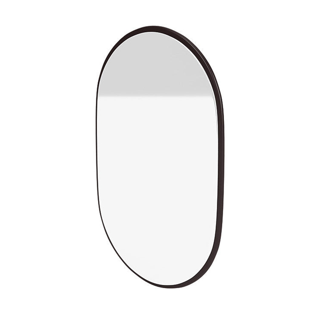 Montana ser liten oval spegel med upphängningsfäste, balsamisk brun