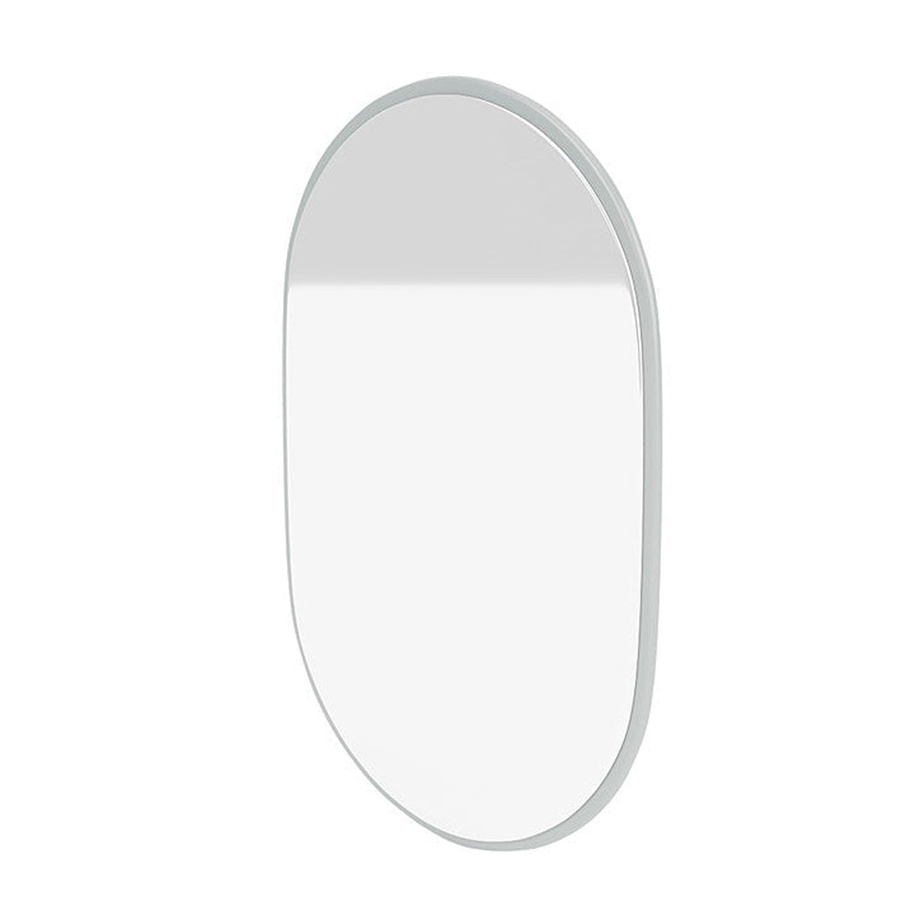 Montana ser liten oval spegel med upphängningsfästen, ostron grå