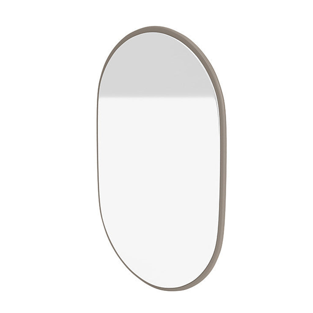Montana ser liten oval spegel med upphängningsfästen, tryffelgrå