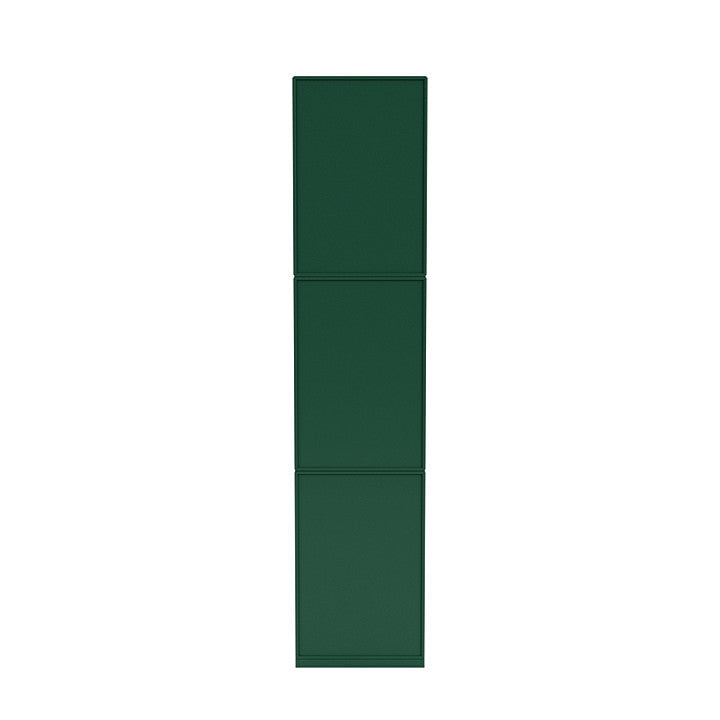 Montana vävstol smal bokhylla med 3 cm piedestal, tallgrön
