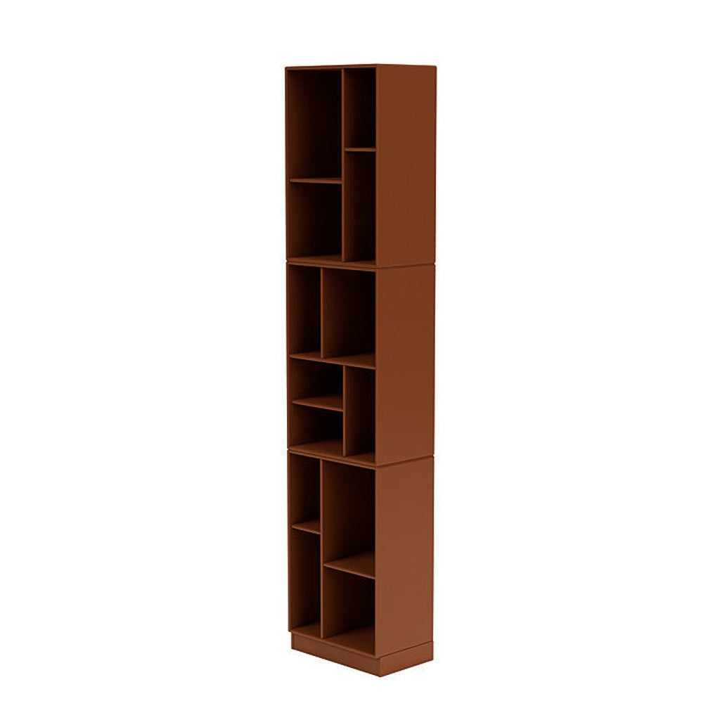 Montana vävstol liten bokhylla med 7 cm uttag, hasselnutbrunt