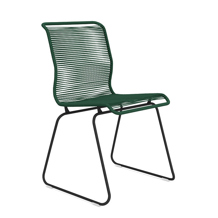Montana Panton One Dining Chair, Holmes Green/Stainless Steel