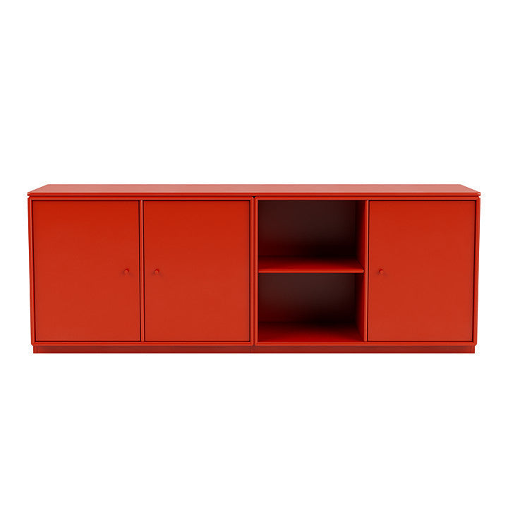 Montana Spara låg skänk med 3 cm piedestal, Rose Red