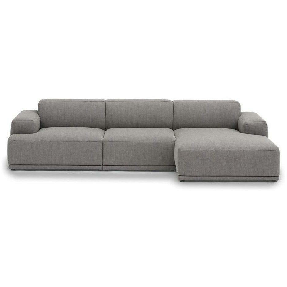 Muuto Anslut mjuk modulär 3-personers soffkonfiguration 2, grå (omull 128)