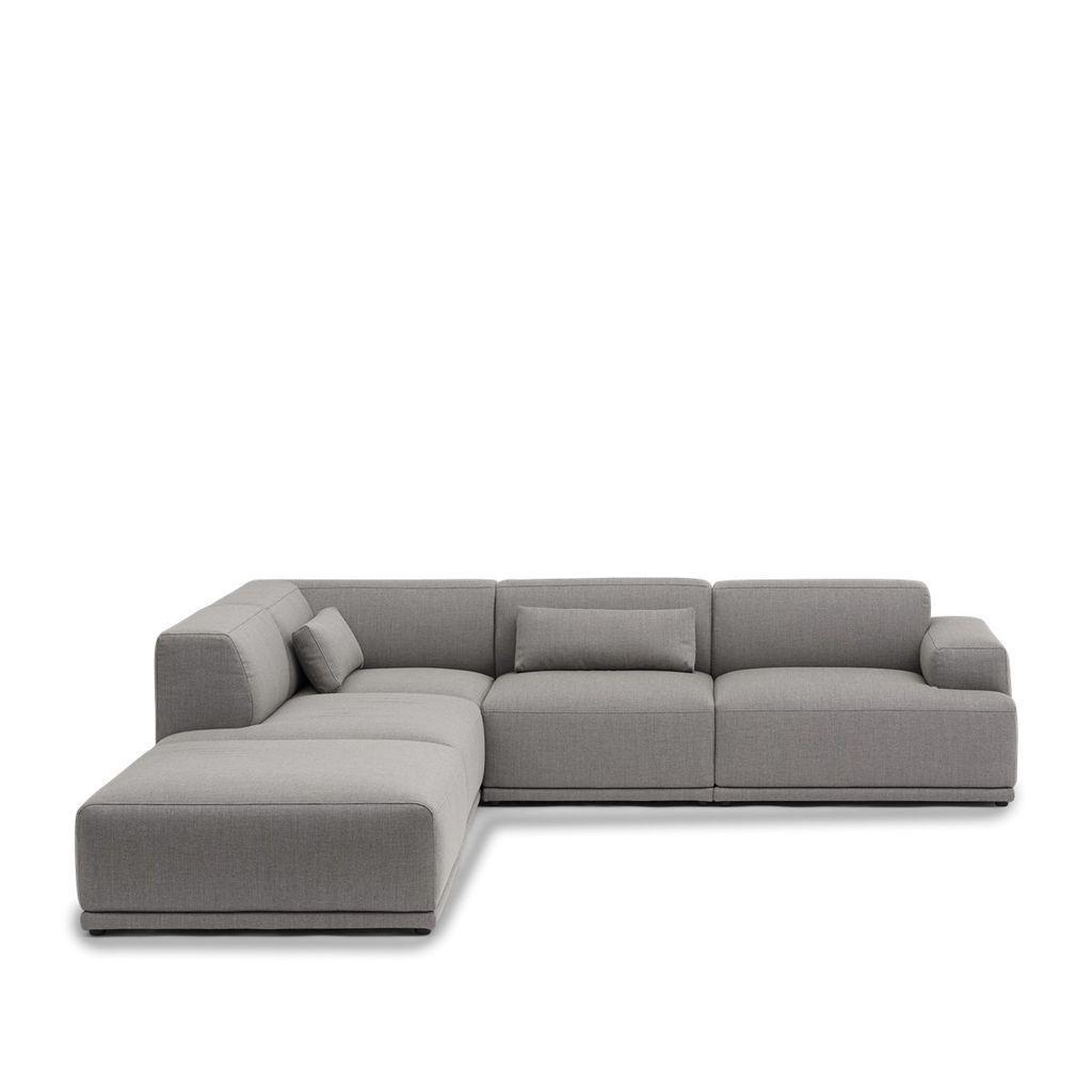 Muuto Anslut mjuk modulär hörn soffakonfiguration 1, grå (re-wool 128)