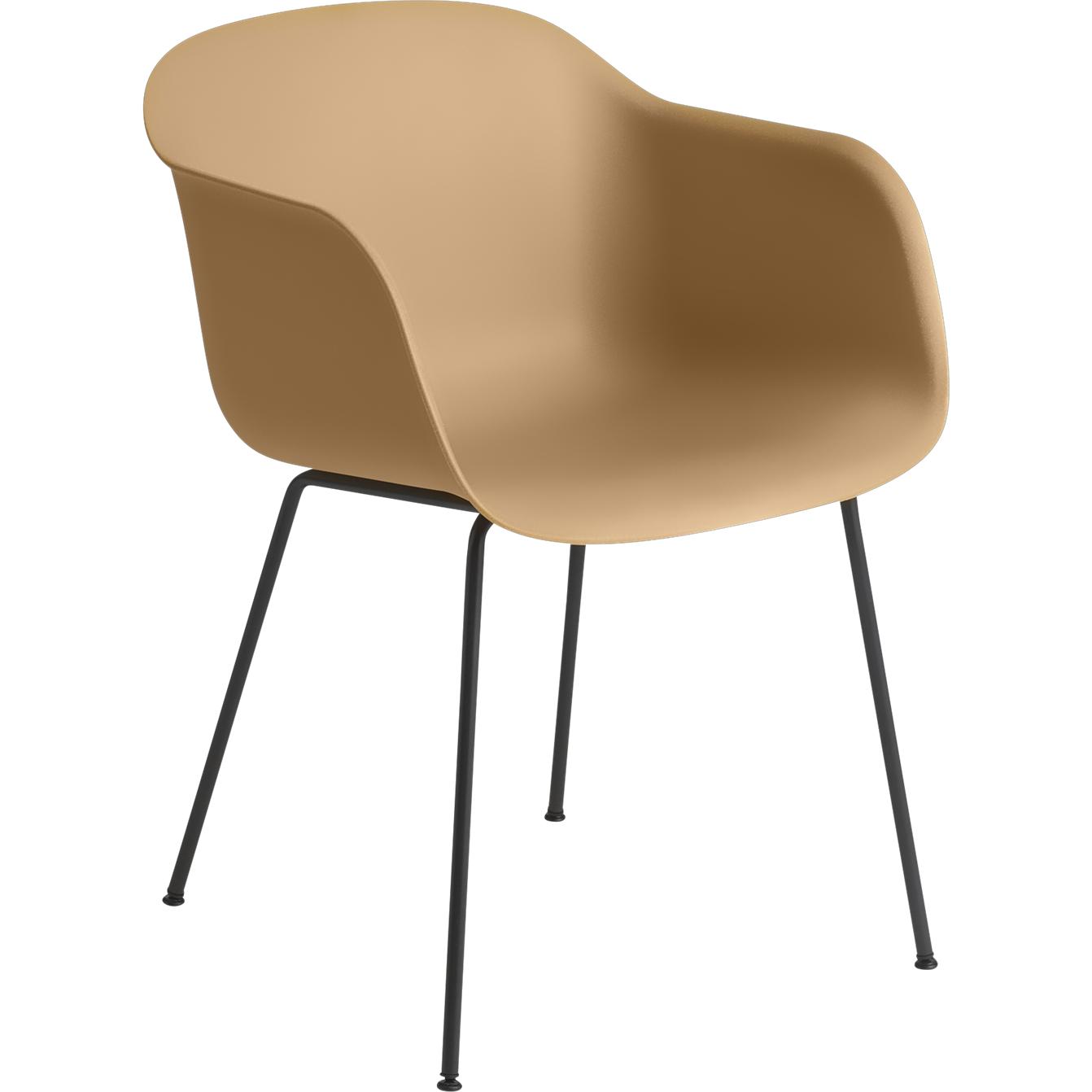 Muuto Fiberfåtöljrör basfiberstol, brun/svart
