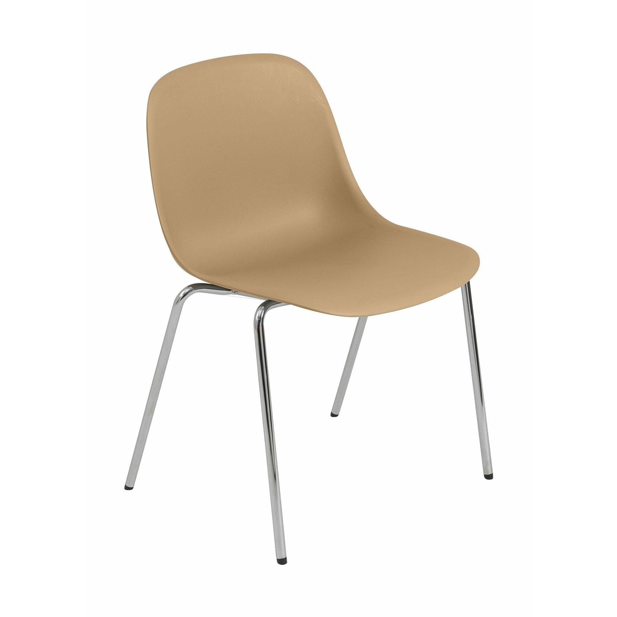 Muuto Fiber Side Chair (Recycled) A-Base, Okker/Chrome