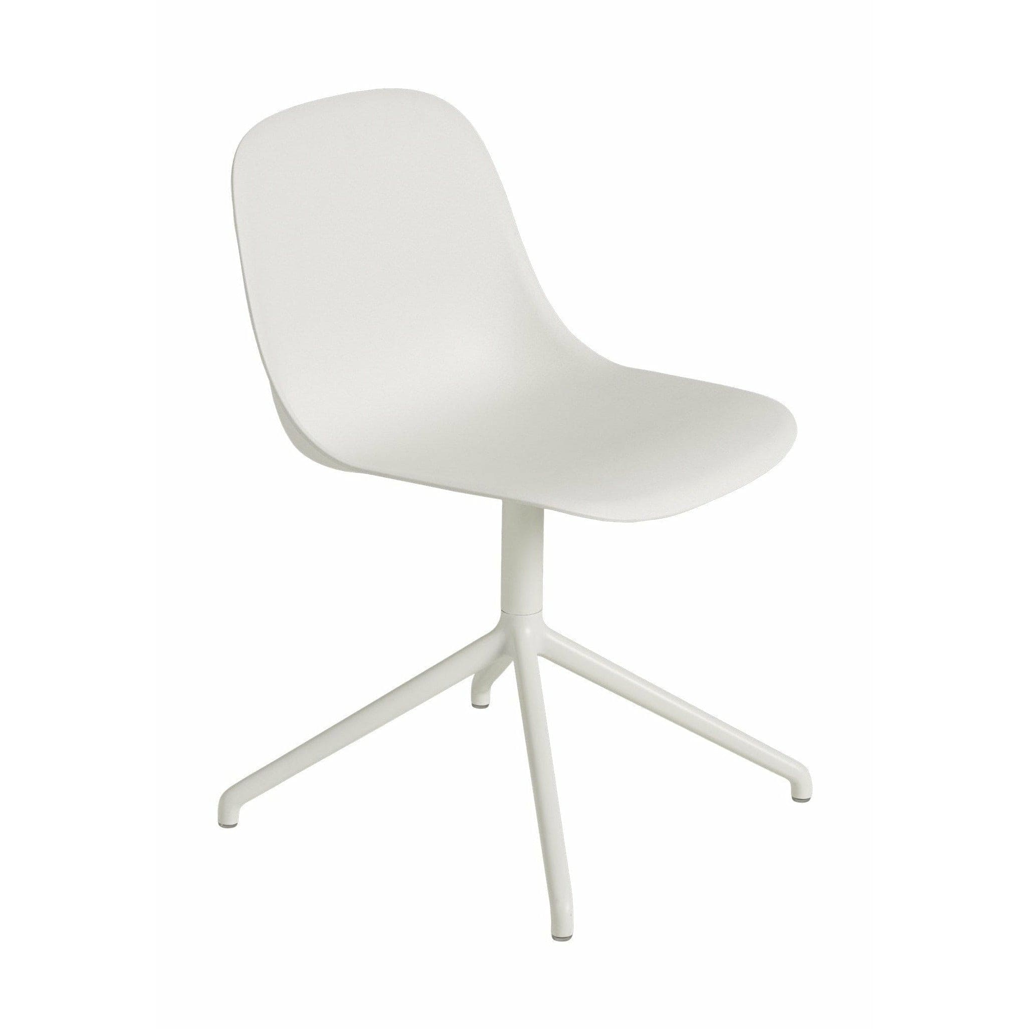 Muuto Fiber Side Chair (återvunnen) svängbar, naturvitt/vitt