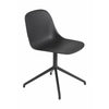Muuto Fiber Side Chair (återvunnen) svängbar, svart/svart