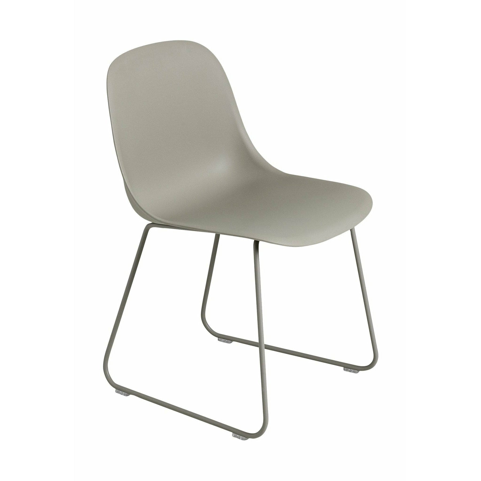 Muuto Fiber Side Chair (återvunnen) Sluded Base, Gray/Grey