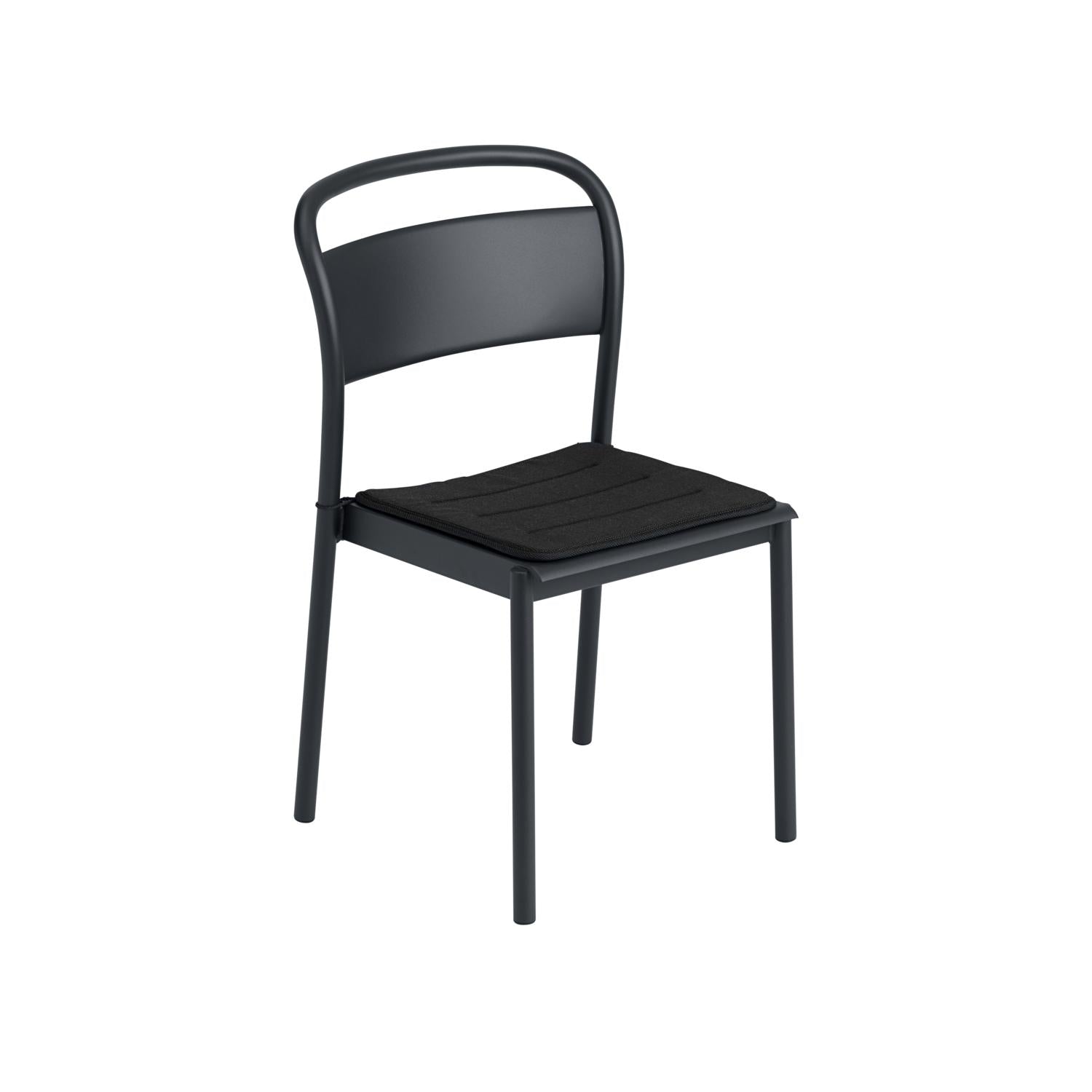 Muuto Linear Steel Side Chair, Sort