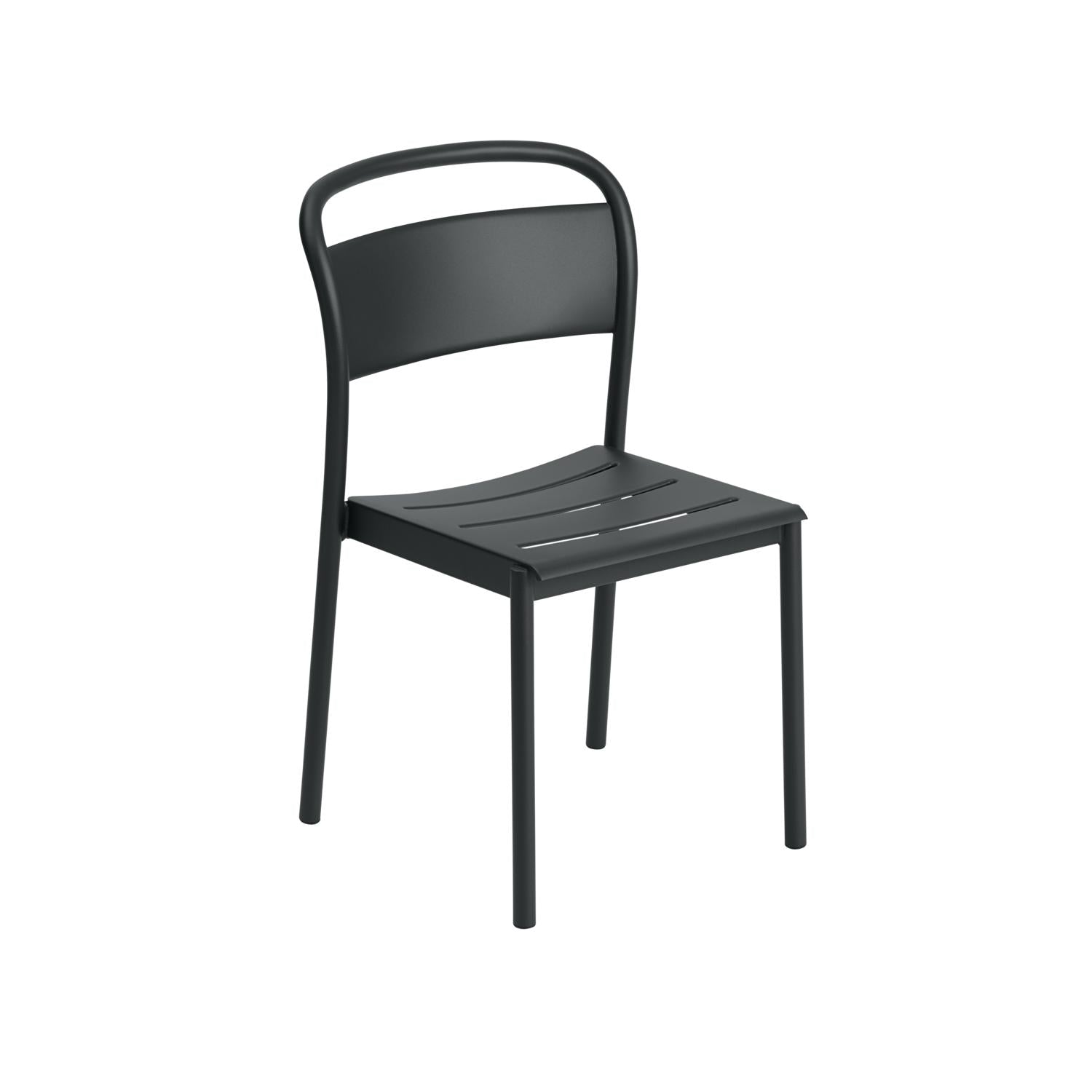Muuto Linear Steel Side Chair, Sort